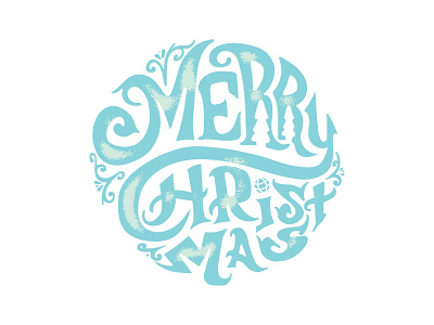 GCU Christmas Card card christ mas christmas global hand done trees typography