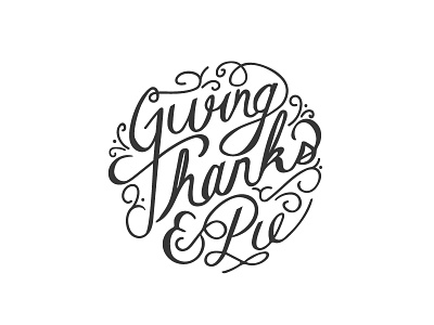 KH Thanksgiving Graphic label pie script thanks thanksgiving typography