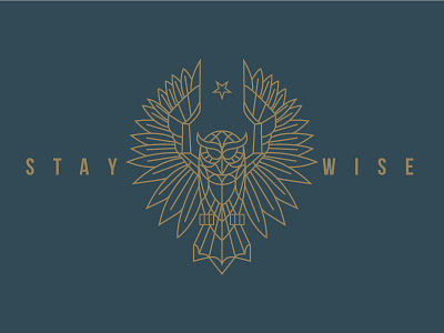 Stay Wise 2 lines owl star stay wise wise