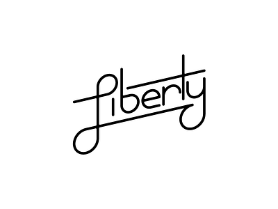 Liberty america angle clean freedom liberty script type typography