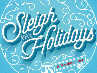 Sleigh the Holidays bus campaign christmas holiday holidays shadows transit type typography