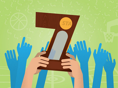 7 March Madness basketball flat hands illustration madness march march madness ncaa sta trophy
