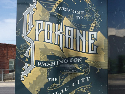 Welcome to Spokane - Installed city lilac city pacific northwest sanborn maps spokane type typography