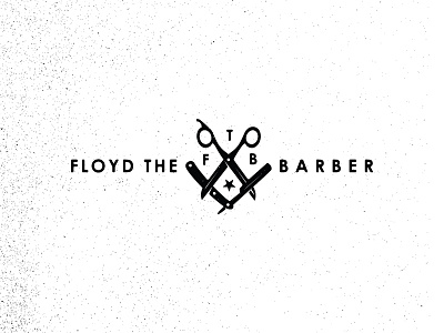 Floyd the Barber andy griffith barber logo nirvana razor scissors star