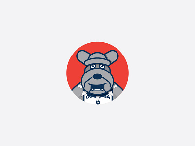 Spike bulldog dog gonzaga gu illustration mascot spike