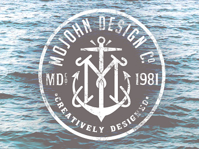 Mojohn Design Company anchor logo m monogram self promo