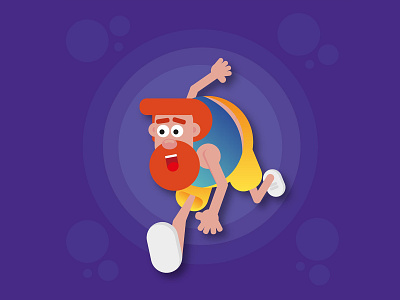 Run. Or you will fall! animation app brand branding character design flat icon illustration illustrator ios logo minimal mobile typography ui ux vector web website