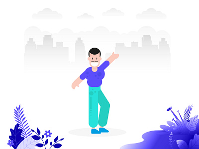 city ​​man animation app art branding character design flat gif icon illustration illustrator ios logo minimal mobile ui ux vector web website