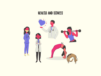 Health and Fitness art branding colours content design digital digital art illustration procreate