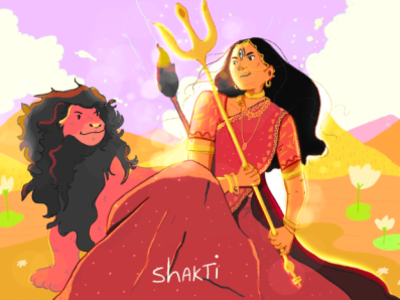 Shakti, Goddess Durga. art colours design digital digital art goddess digitalartist illustration procreate