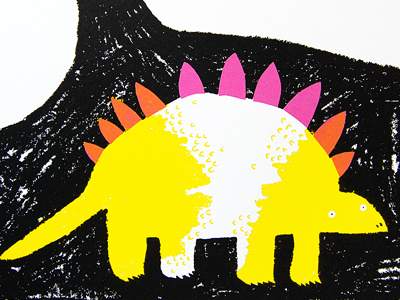 Stegosaurus artwork screenprint