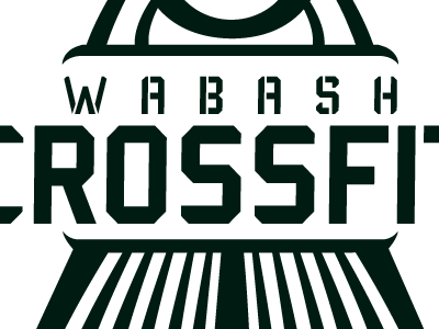 Wabash Crossfit black crossfit fitness indiana logo one color type wabash white wordmark