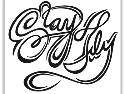 Stay Fly calligraphic fluid hand drawn handdrawn one color stay fly typography