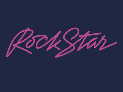 Rockstar branding brushpen calligraphy design handwriting inkscape lettering logo script typography vector