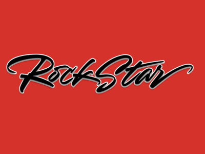 Rockstar branding brushpen calligraphy design handwriting inkscape lettering logo vector