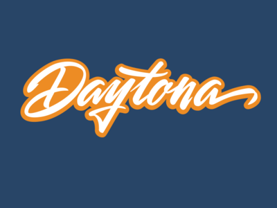 Daytona brushpen calligraphy design handwriting inkscape lettering logo type vector
