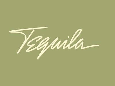 Tequila calligraphy design handwriting inkscape lettering logo script type vector