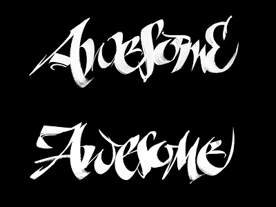 Awesome calligraphy handwriting script
