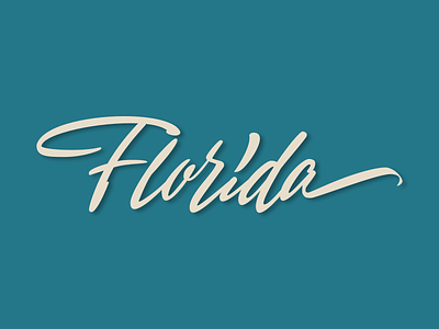 Florida branding brushpen calligraphy design handwriting inkscape lettering logo script type typography vector