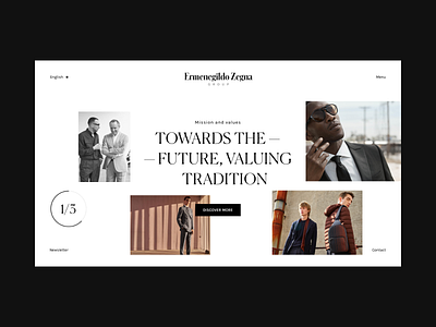 Zegna — 01 concept design design minimal typography ui web