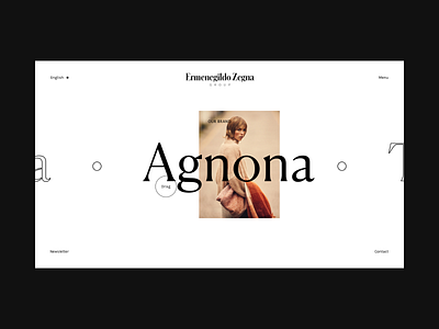 Zegna — 02 concept design design minimal typography ui ux web