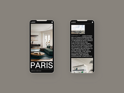 Lago — 02 concept design design minimal mobile design mobile ui typography ui ux website