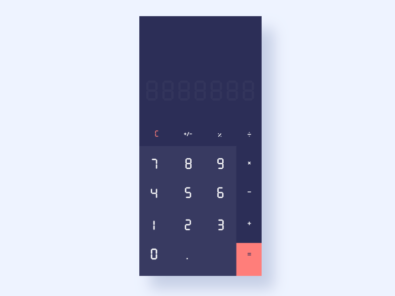 Calculator design after effect calculator ui daily 100 challenge dailyui design illustrator typography