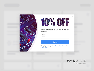 DailyUI–016 dailyui email modal popup sketchapp ui ux web