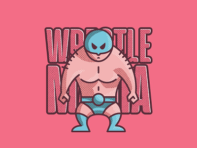 WrestleMania art character design graphic graphic design illustration sports vector wrestler wrestling wwe