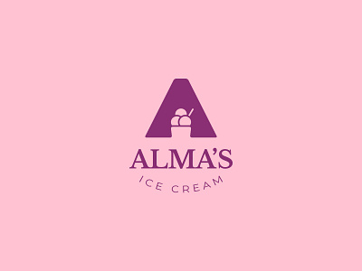 Alma's Ice Cream logo concept