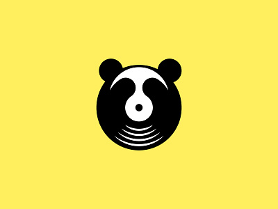 Panda Records art brand branding business character company design flat graphic graphic design icon illustration logo logos music panda records vector