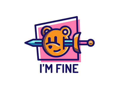 I'm fine animals art artwork bear design designer graphic graphicdesign icon illustration inspiration logo