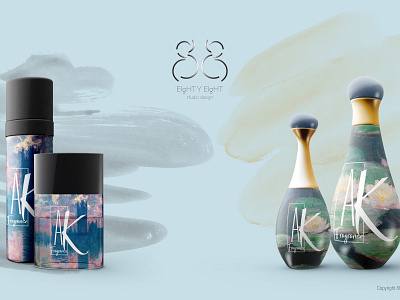 88studiodesign Claude Monet Inspiration art branding claudemonet clean company branding cosmetic design illustration illustrator logo parfume website