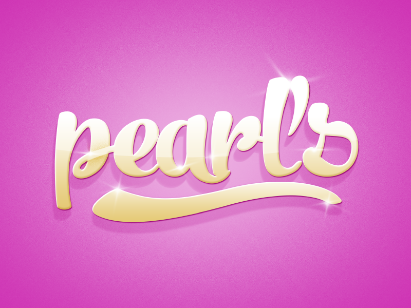 Pearls Logo logo identity branding brand pearl treatment bubbly fun round sparkle