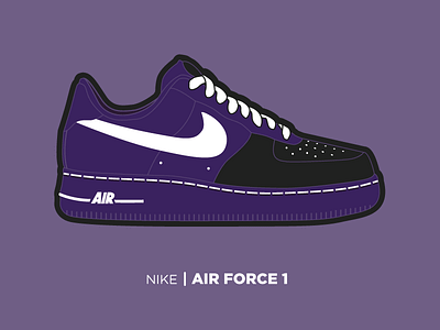 Nike Air Force 1s illustrator nike shoes vector