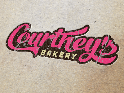 Courtney's Bakery bakery courtneys bakery grunge illustrator logo mock up mockup photoshop typeface