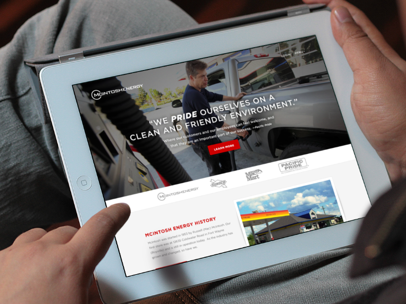 McIntosh Energy Site Mockup (Version 2) mcintosh energy mockup redesign web design photoshop design responsive ipad ipad mini ux ui