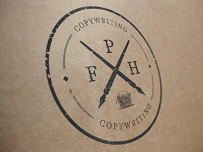 FPH Copywriting badge copywriting fph grunge illustrator logo mockup retro seal stamp vintage