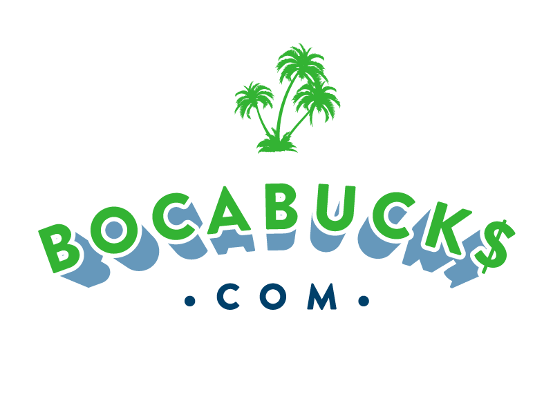 Bocabucks.com bocabucks island boca raton palm trees branding illustrator logo identity money $