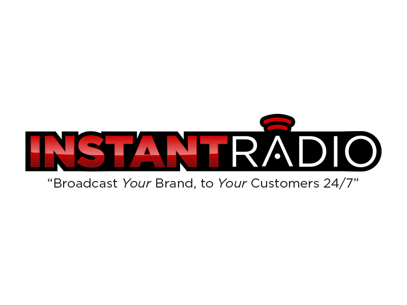Instant Radio logo branding identity icon illustrator typography symbol mark brand