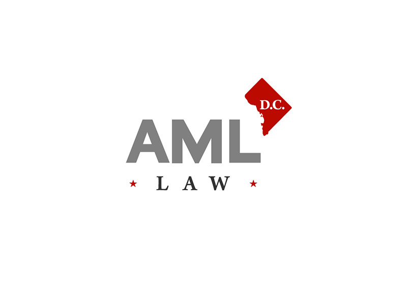 AML Law law aml dc startup logo branding washington d.c flag firm law firm