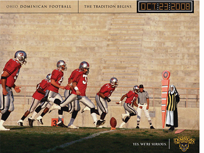 Advertising campaign Catholic football program