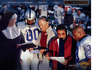 Advertising campaign Catholic football program