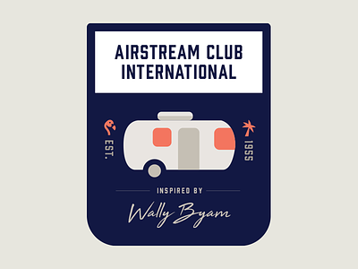 Airstream Club logo airstream badge branding club design icon identity illustration logo road rv travel
