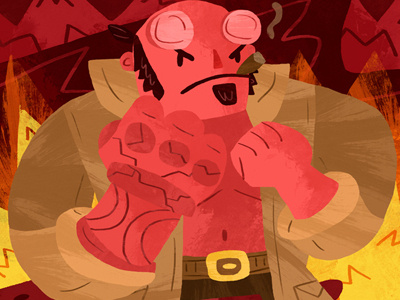 Hellboy character design comics darkhorse comics hellboy illustration illustrator photoshop