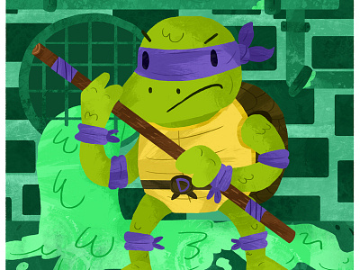 Donatello bow character design donatello illustration illustrator mutant ninja photoshop sewer teenage teenage mutant ninja turtles tmnt turtles