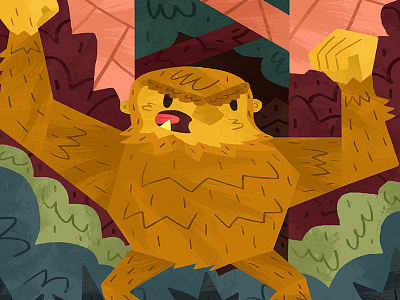 Sasquatch bigfoot character design childrens book illustration illustrator sasquatch yeti