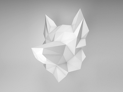 Low Poly Wolf cinema 4d design low poly motion photoshop render