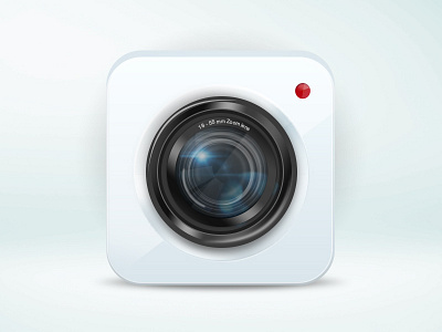 Camera Icon adobe blue camera design graphic design illustrator instagram iphone photography photoshop record render vine