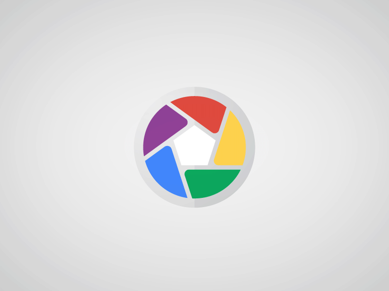 Google Picasa Logo Animation after effects animation blue camera design editing google gray green illustrator logo motion photo photoshop picasa red white yellow